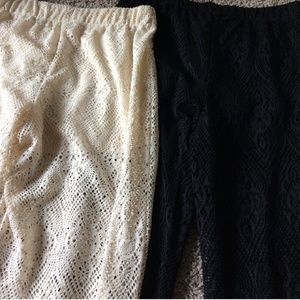 Crochet swimsuit cover up pants